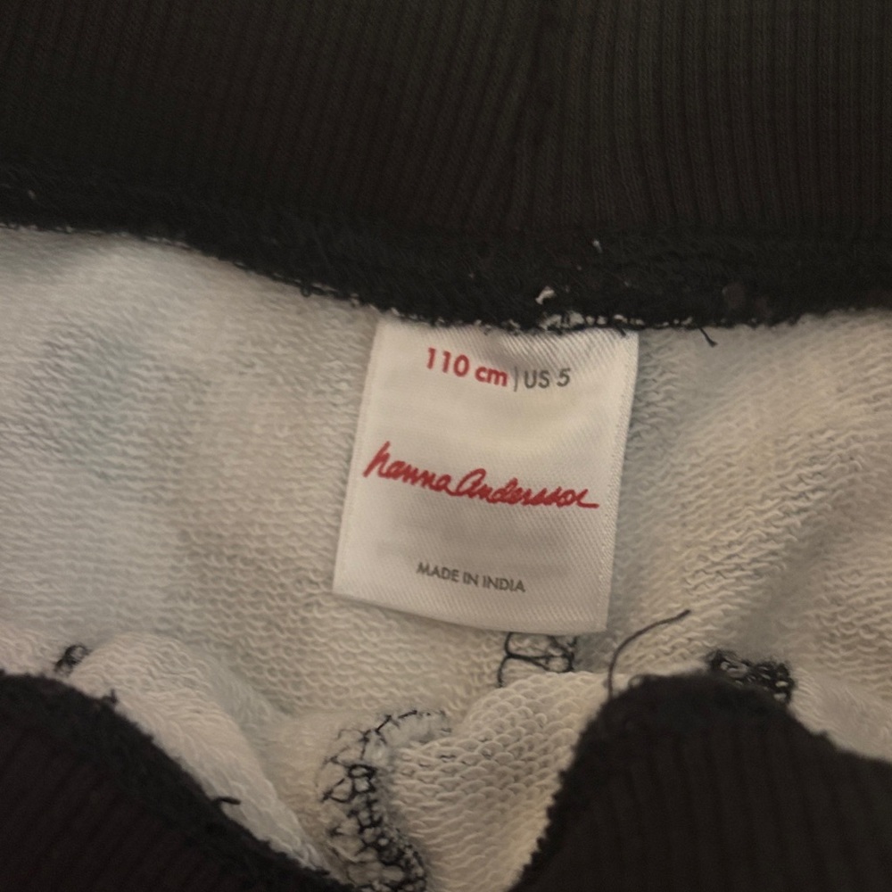 Hanna Andersson Black and White Checkered Kids Athletic Shorts - Picture 2 of 4